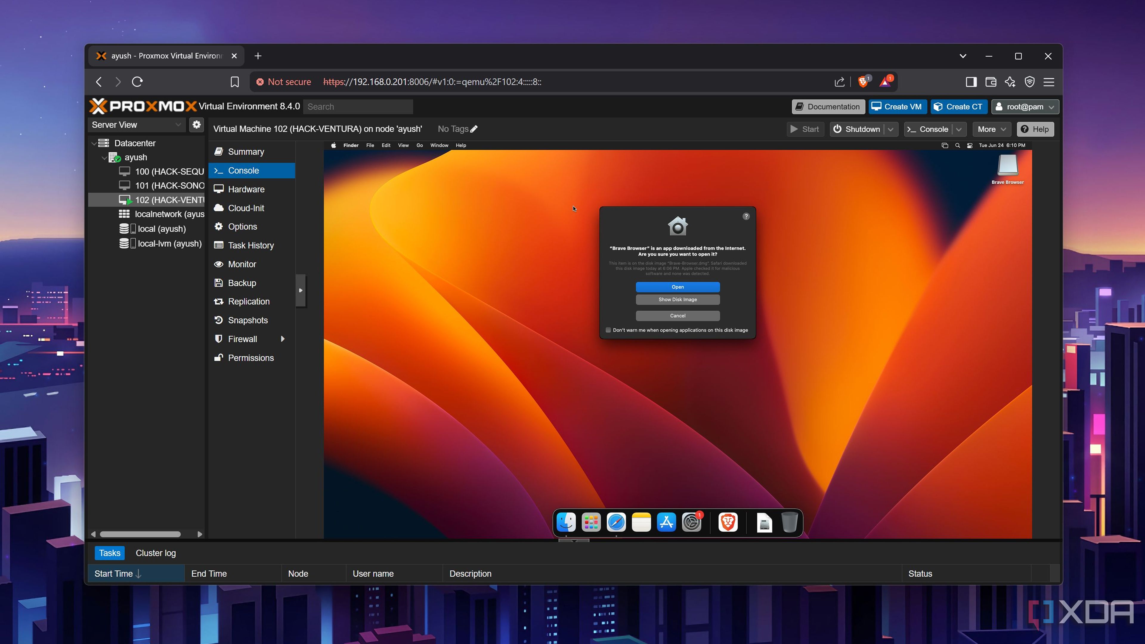 Installing Brave browser on a macOS VM