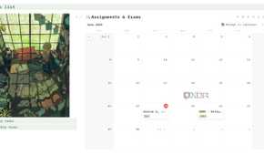 Matcha student planner Notion template calendar view
