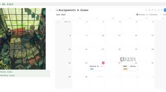 Matcha student planner Notion template calendar view