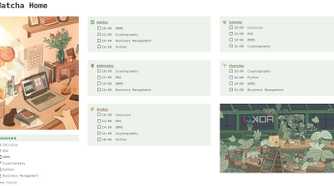 Matcha student planner Home page