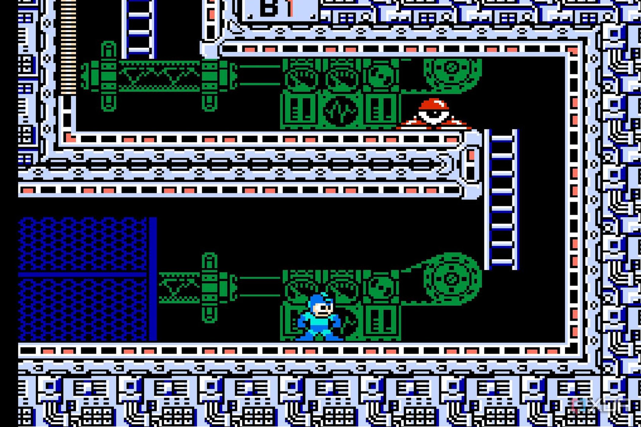 Screenshot from the NES game Mega Man 3.