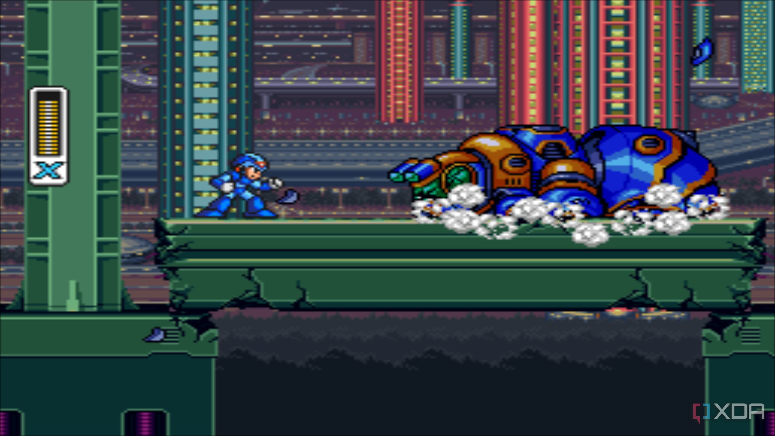 A screenshot from the 1993 SNES game Mega Max X.