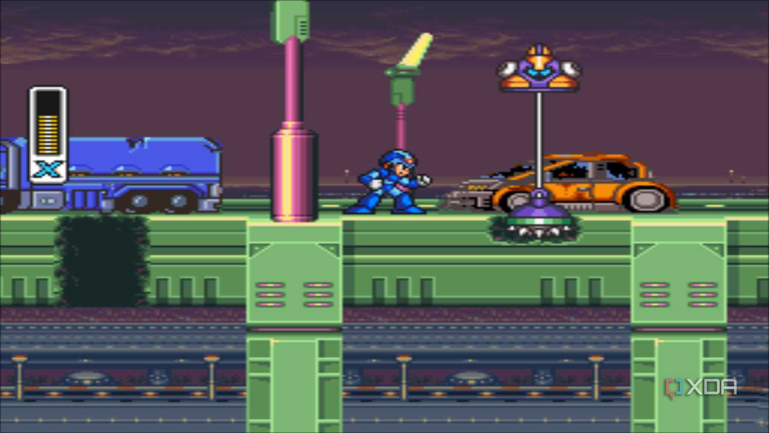 A screenshot from the 1993 SNES game Mega Max X.