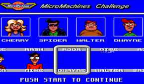 Driver selection in the SNES game MicroMachines.