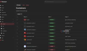 monitoring docker containers in homarr tools