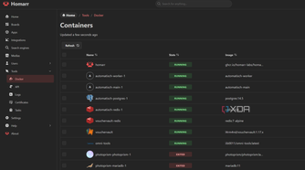 monitoring docker containers in homarr tools