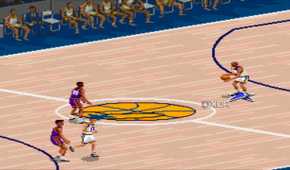 Screenshot from the SNES game NBA Live 95.