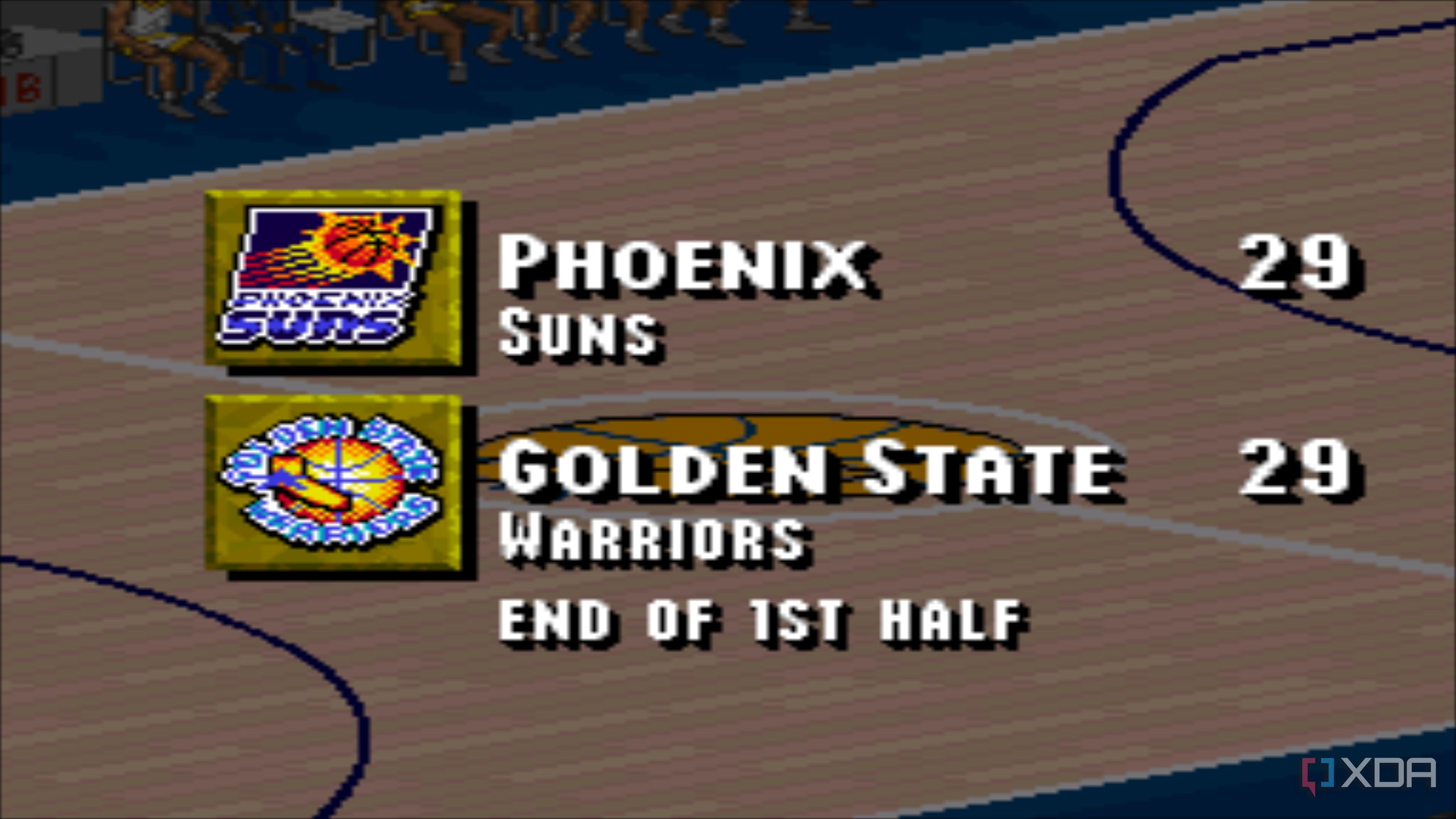 Screenshot from the SNES game NBA Live 95.