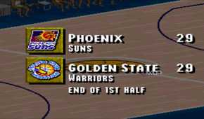 Screenshot from the SNES game NBA Live 95.