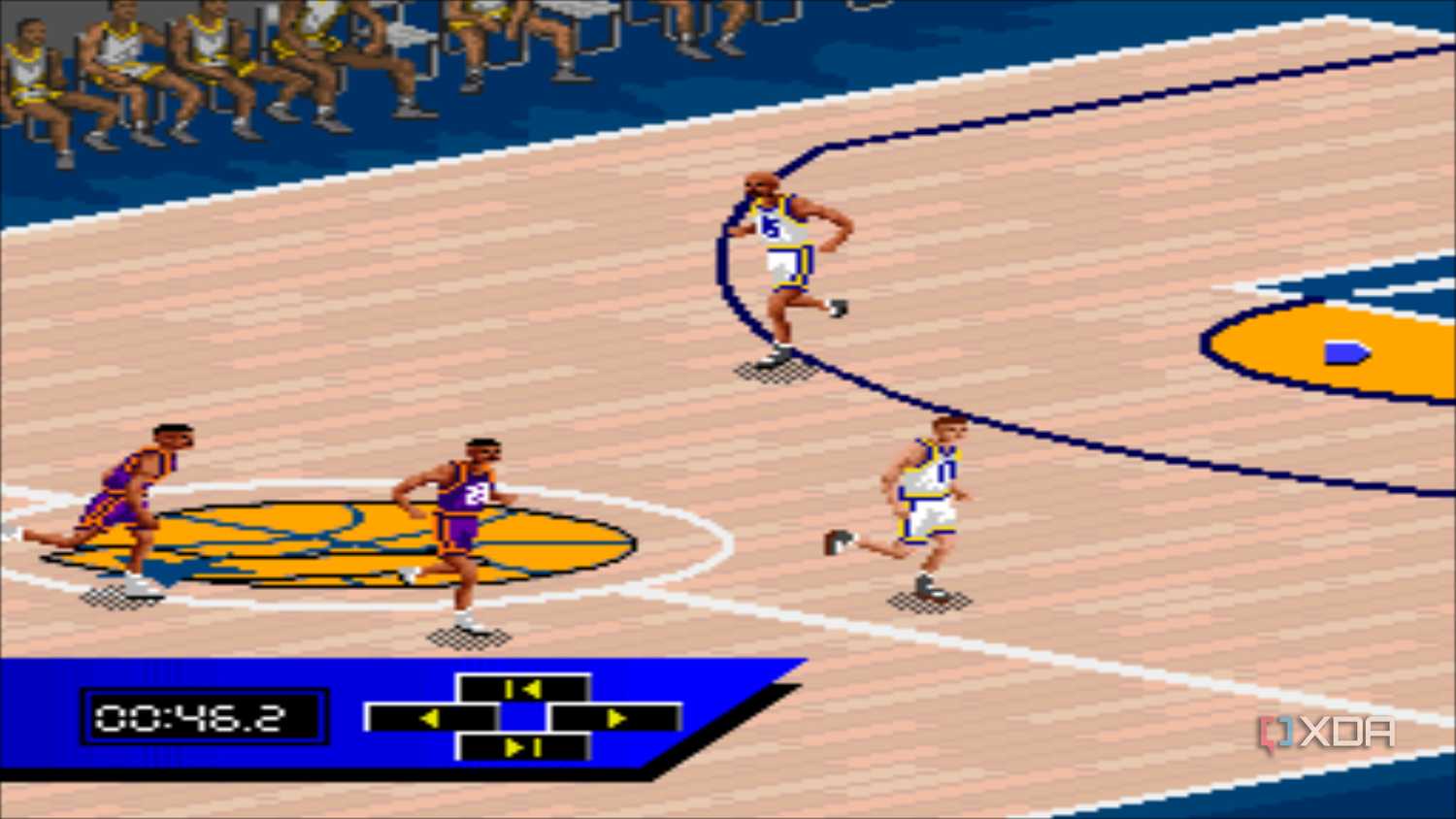 Screenshot from the SNES game NBA Live 95.
