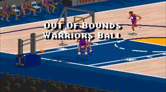 Screenshot from the SNES game NBA Live 95.