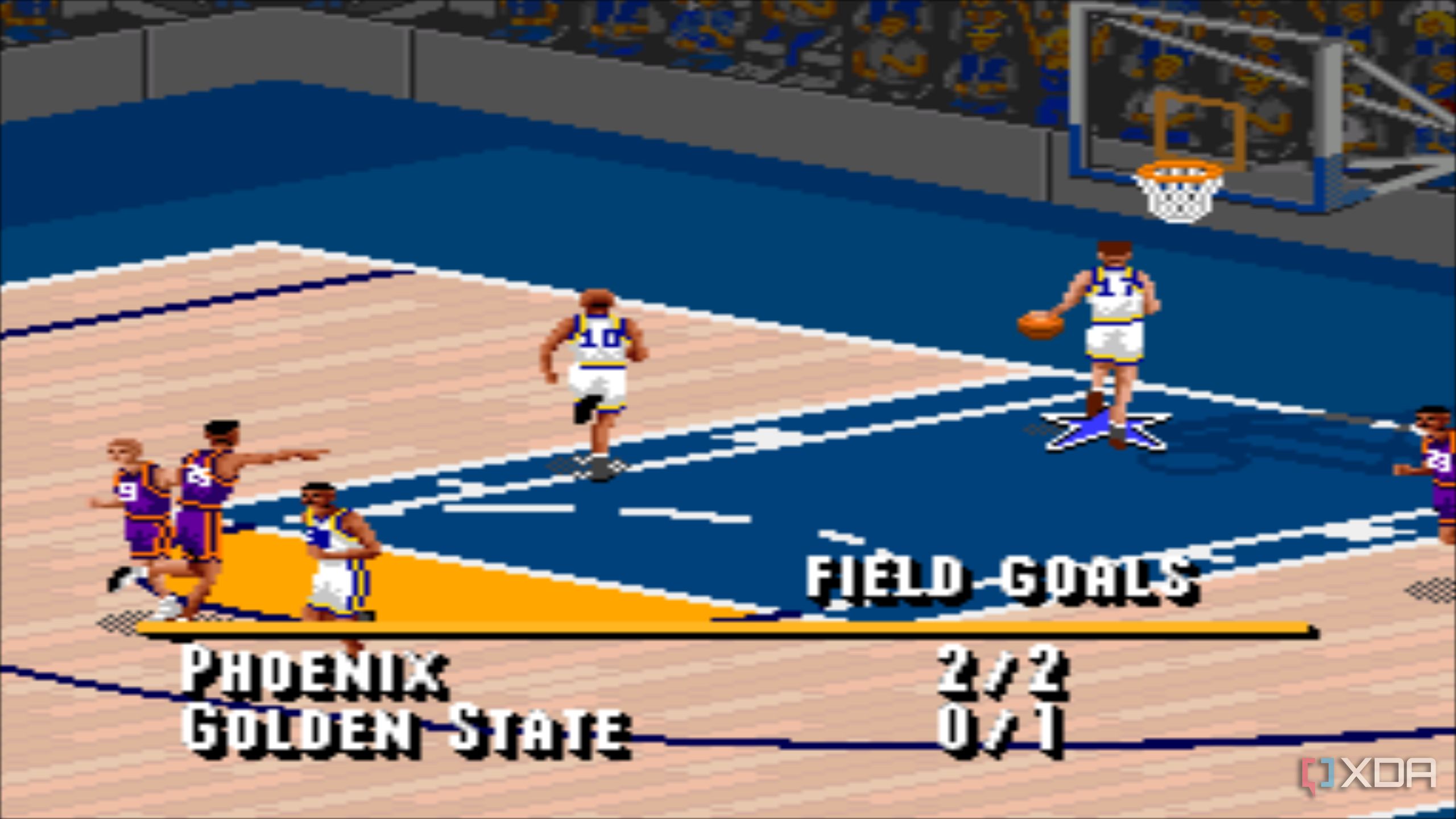 Screenshot from the SNES game NBA Live 95.