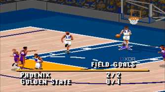 Screenshot from the SNES game NBA Live 95.
