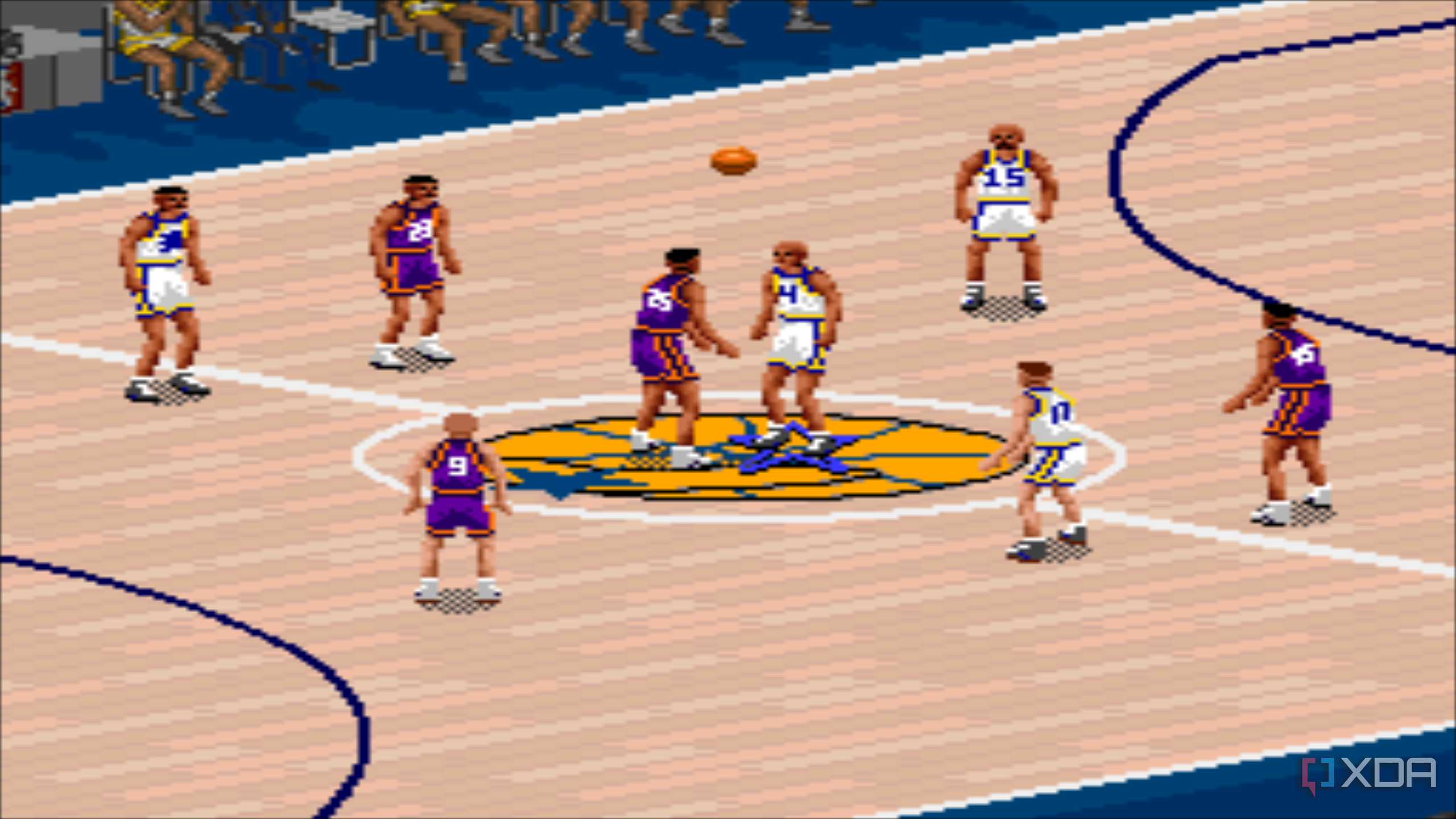 Screenshot from the SNES game NBA Live 95.