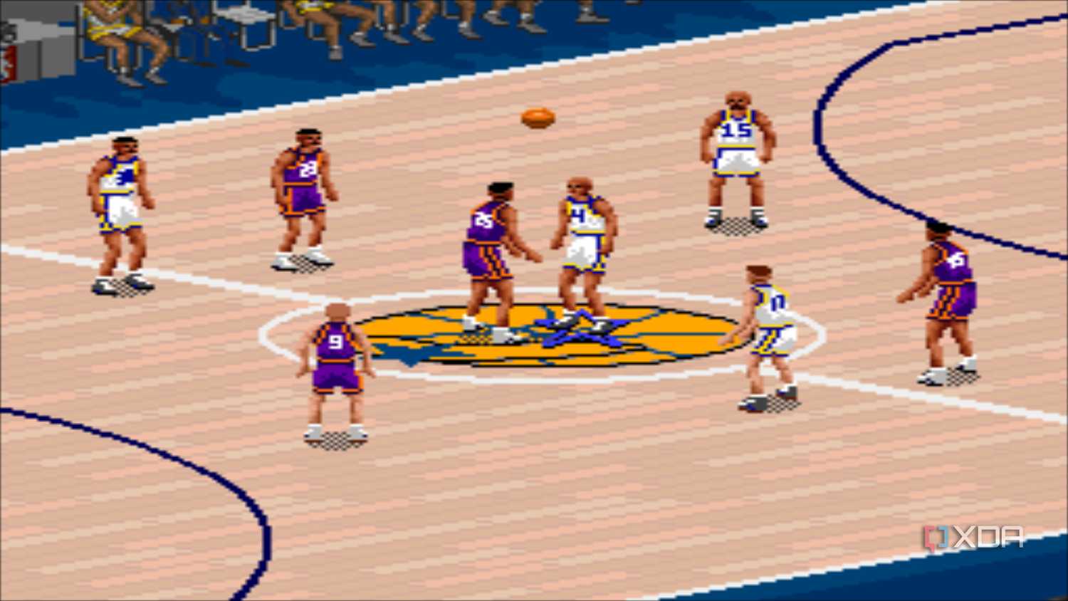 Screenshot from the SNES game NBA Live 95.