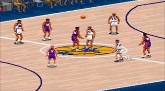 Screenshot from the SNES game NBA Live 95.