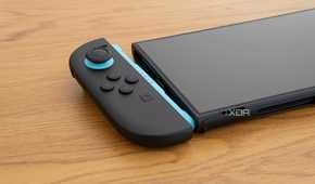 Close-up of a detached Joy-Con 2 controller next to the respective slot on the console