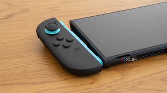 Close-up of a detached Joy-Con 2 controller next to the respective slot on the console