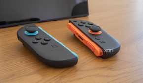 Close-up of the two joy-Con 2 controllers detached from the Nintendo Switch 2
