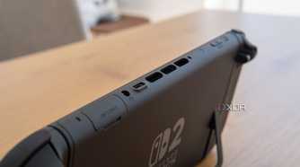 Close-up view of the top of the Nintendo Switch 2