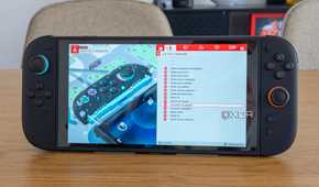 A Nintendo Switch 2 running Nintendo Switch 2 Welcome Tour with the Joy-Con 2 attached