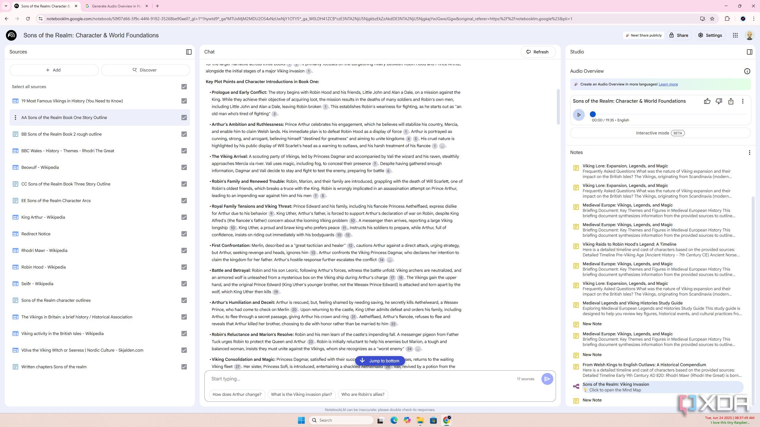 NotebookLM chat 