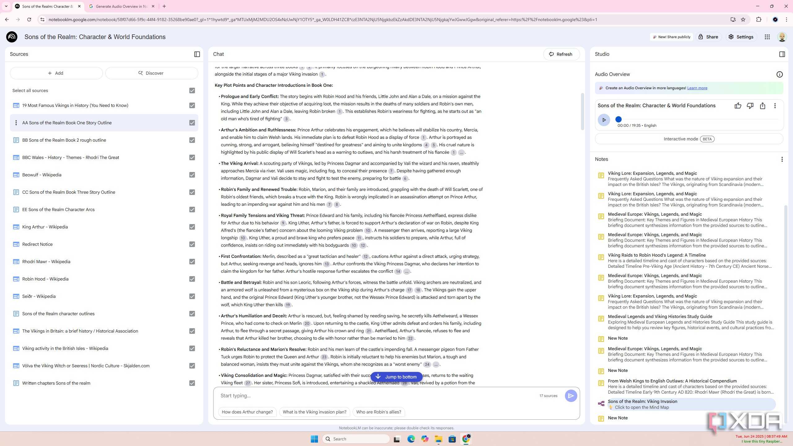 NotebookLM chat