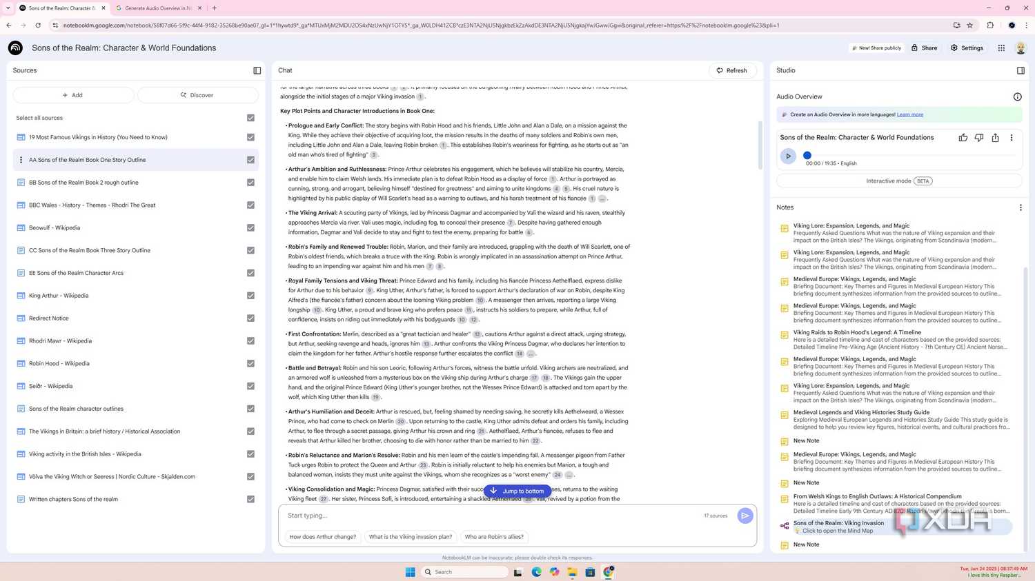 NotebookLM chat