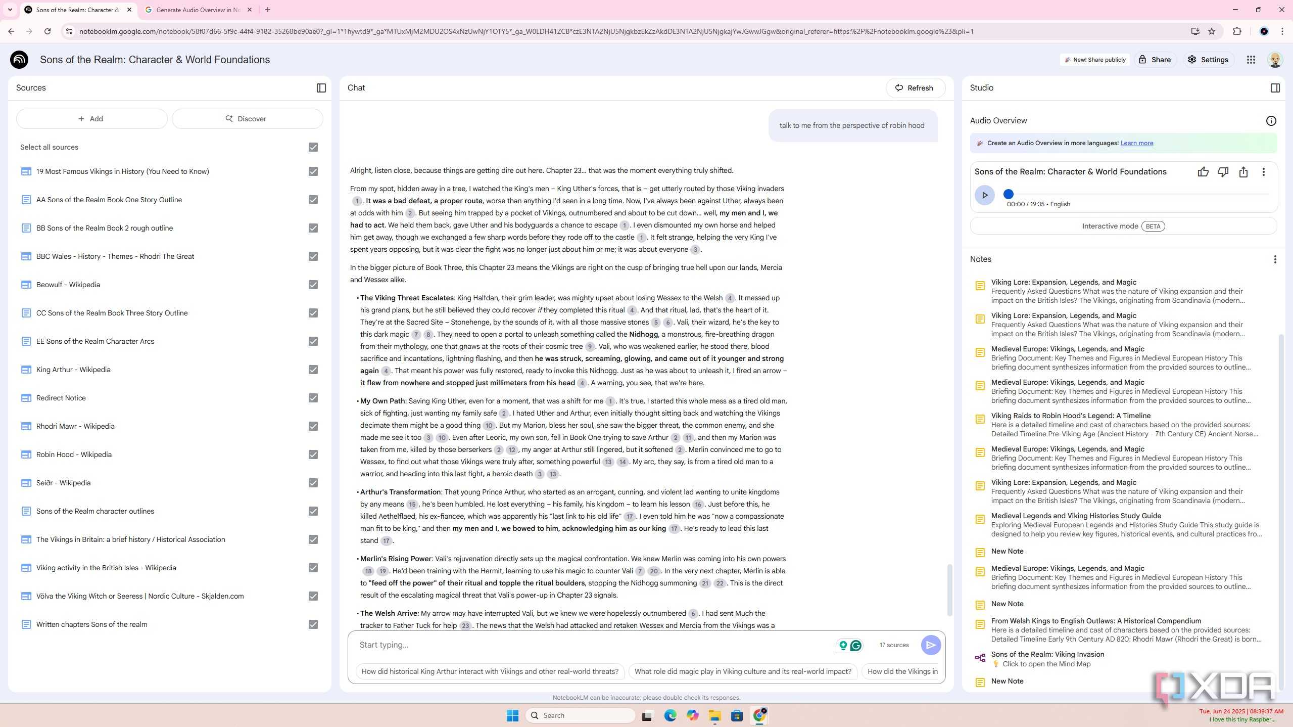 NotebookLM chat
