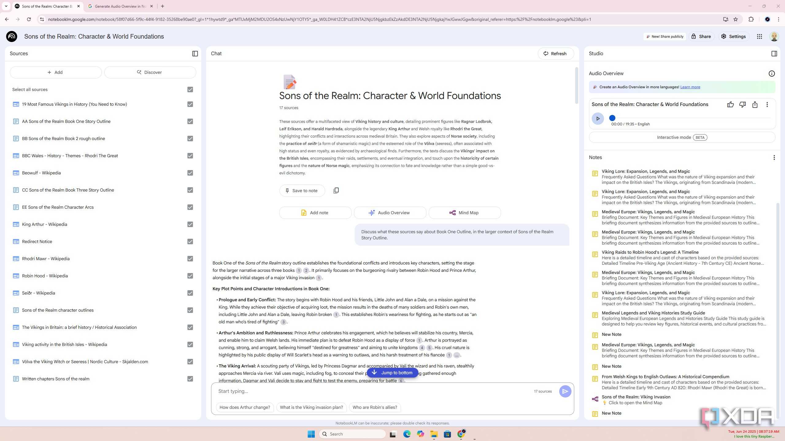 NotebookLM chat