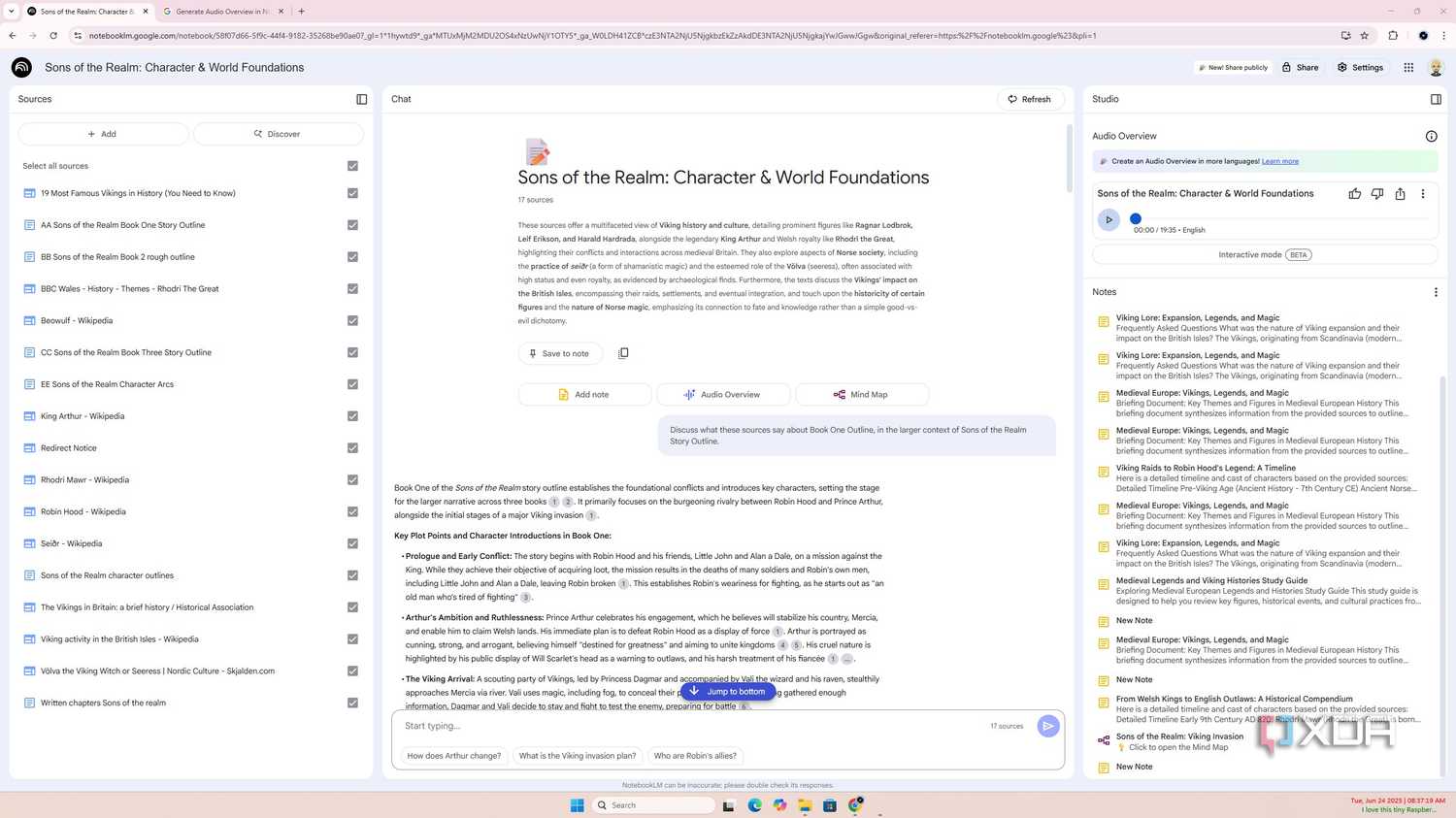 NotebookLM chat