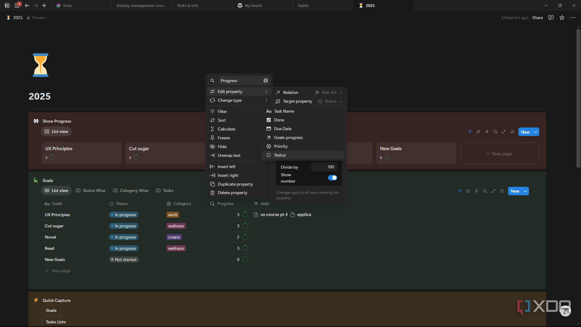 Notion edit relation properties
