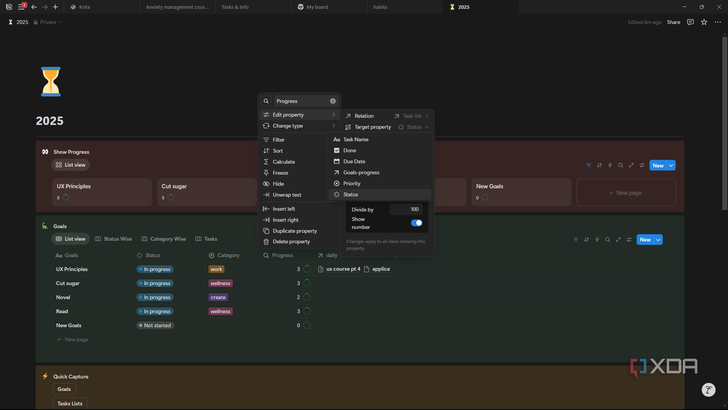 Notion edit relation properties