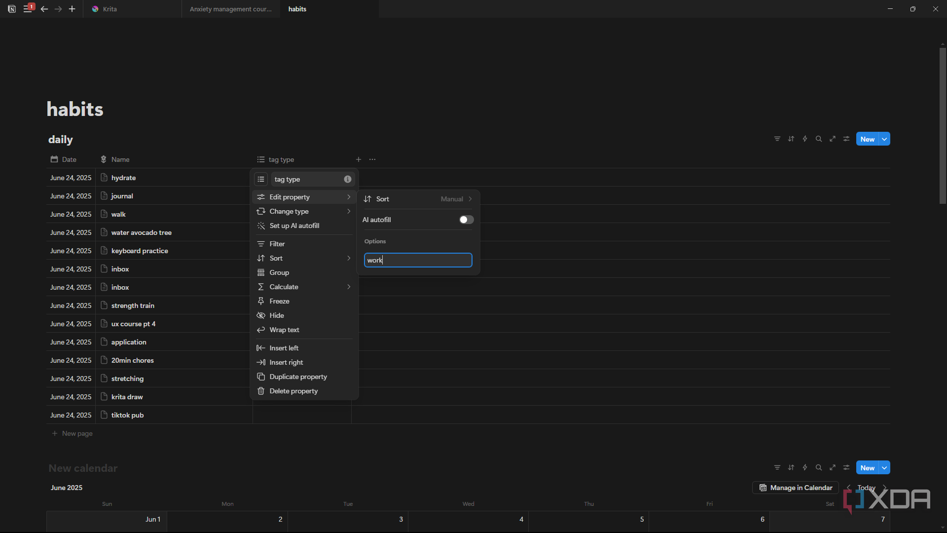 Notion name tags for multi-select field