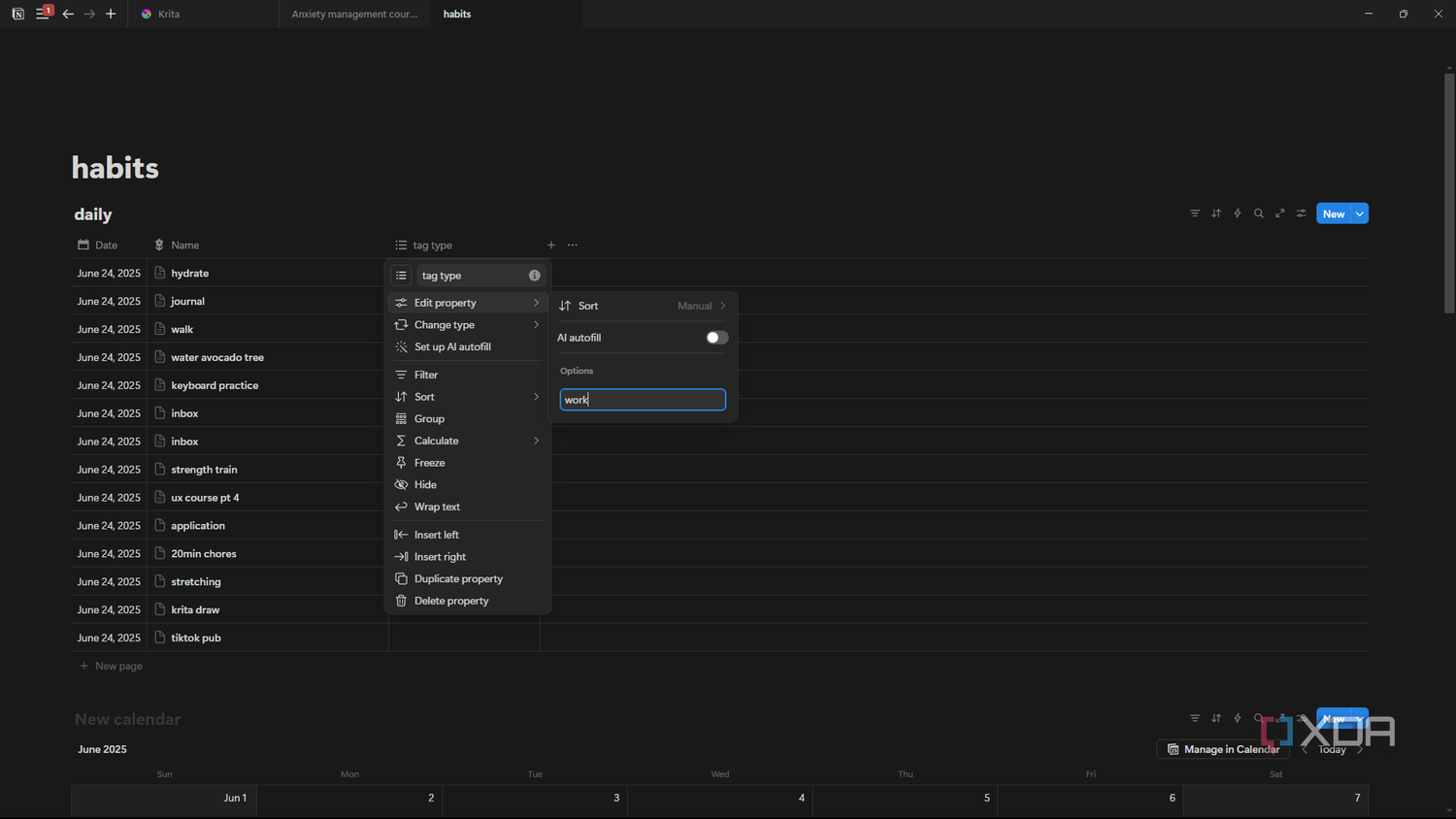 Notion name tags for multi-select field