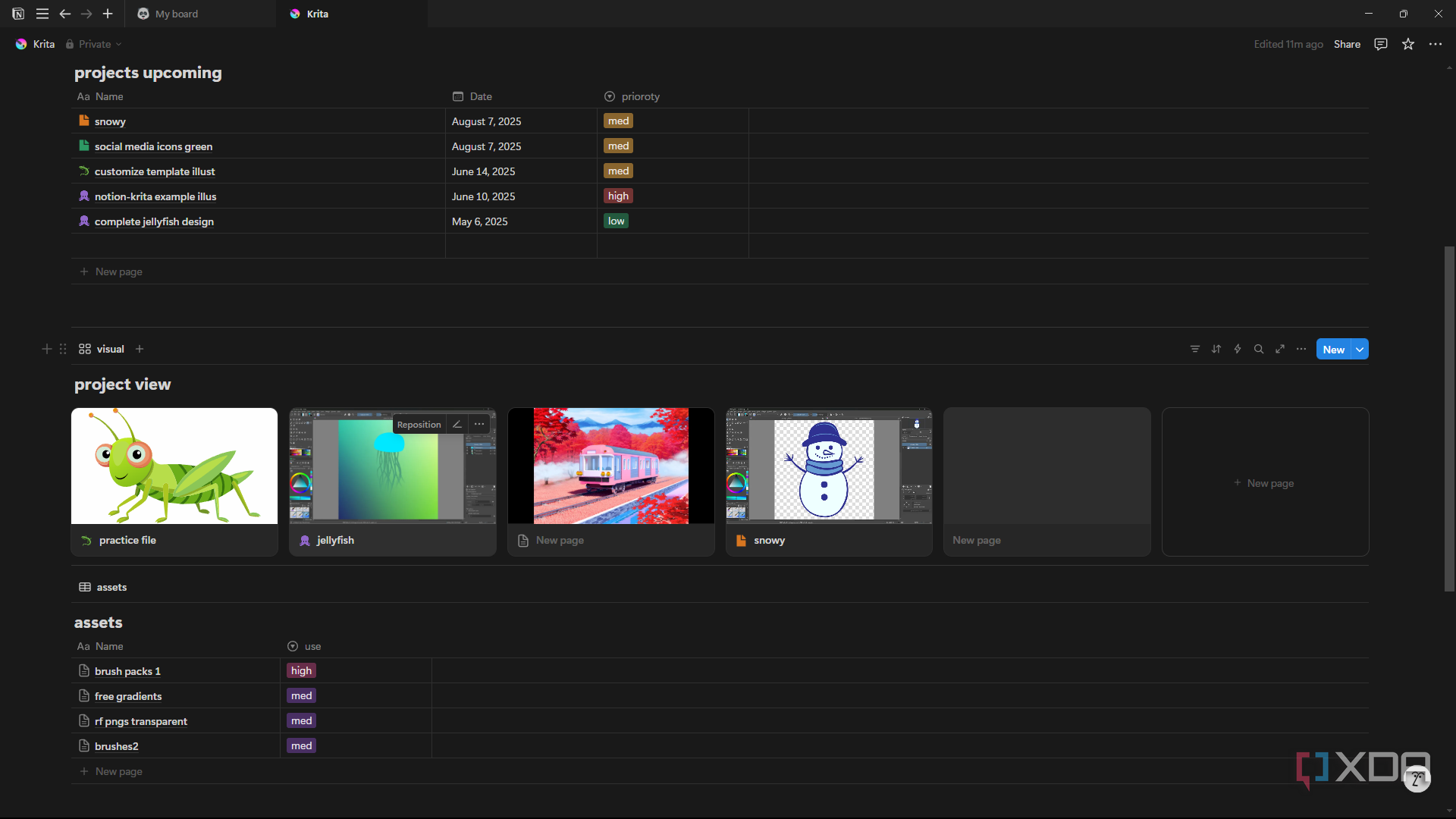 Notion view databases