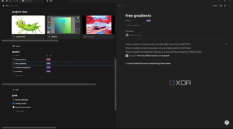 Notion view page for assets
