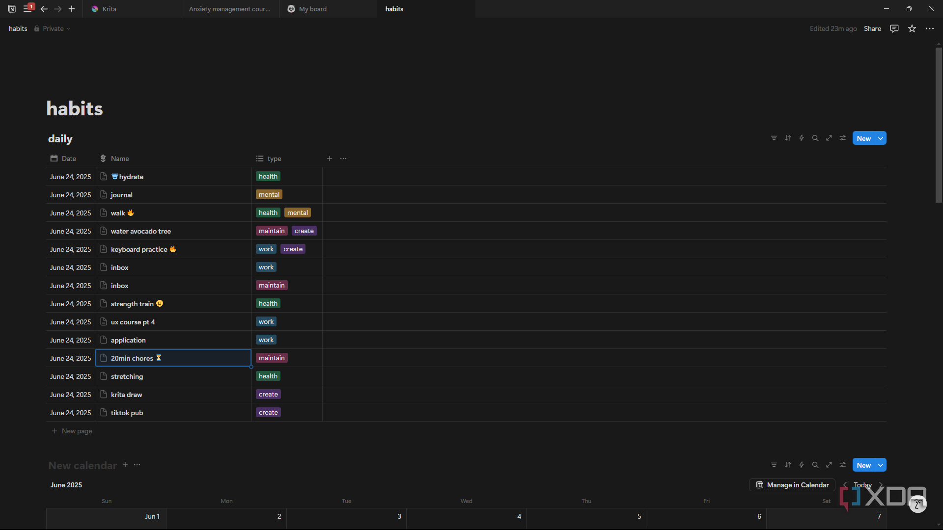 Notion viewing database emojis
