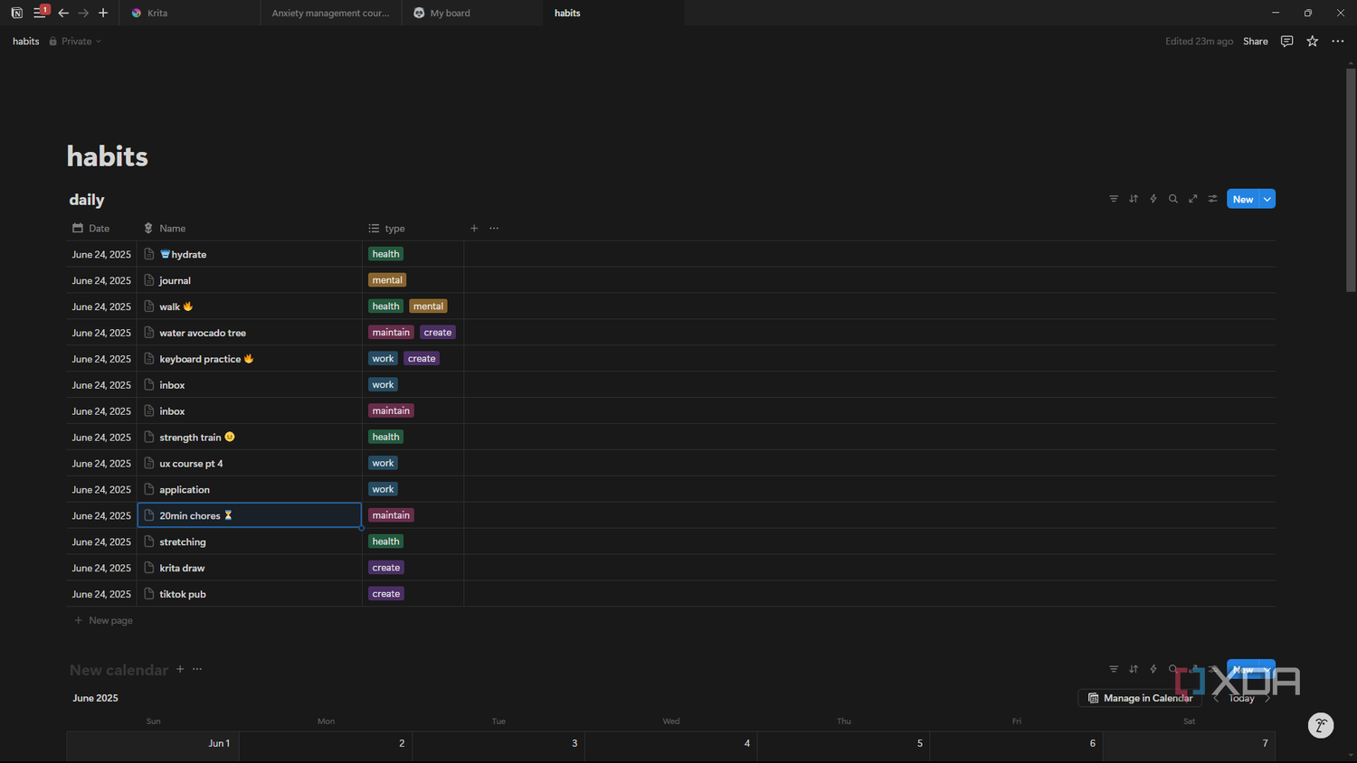 Notion viewing database emojis