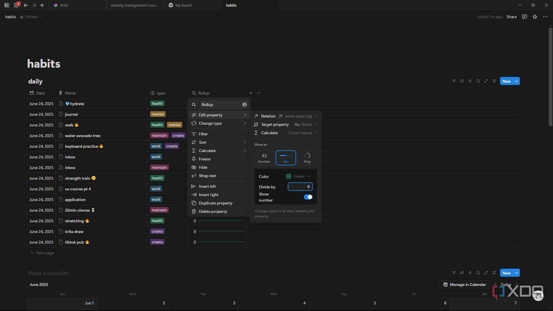 Notion viewing Rollup properties