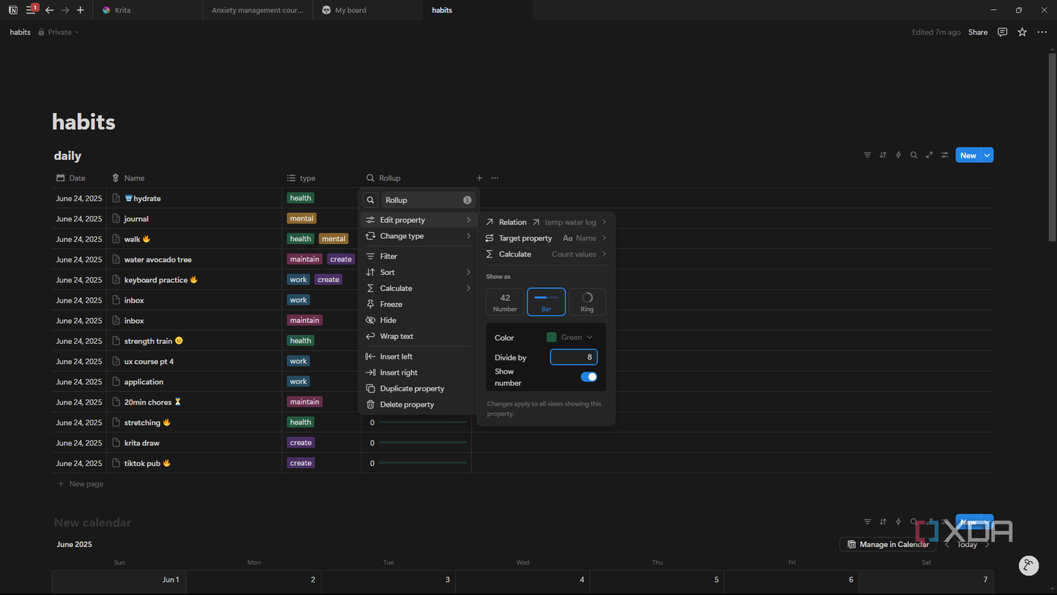Notion viewing Rollup properties
