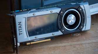 The original GTX Titan from 2013, standing upright