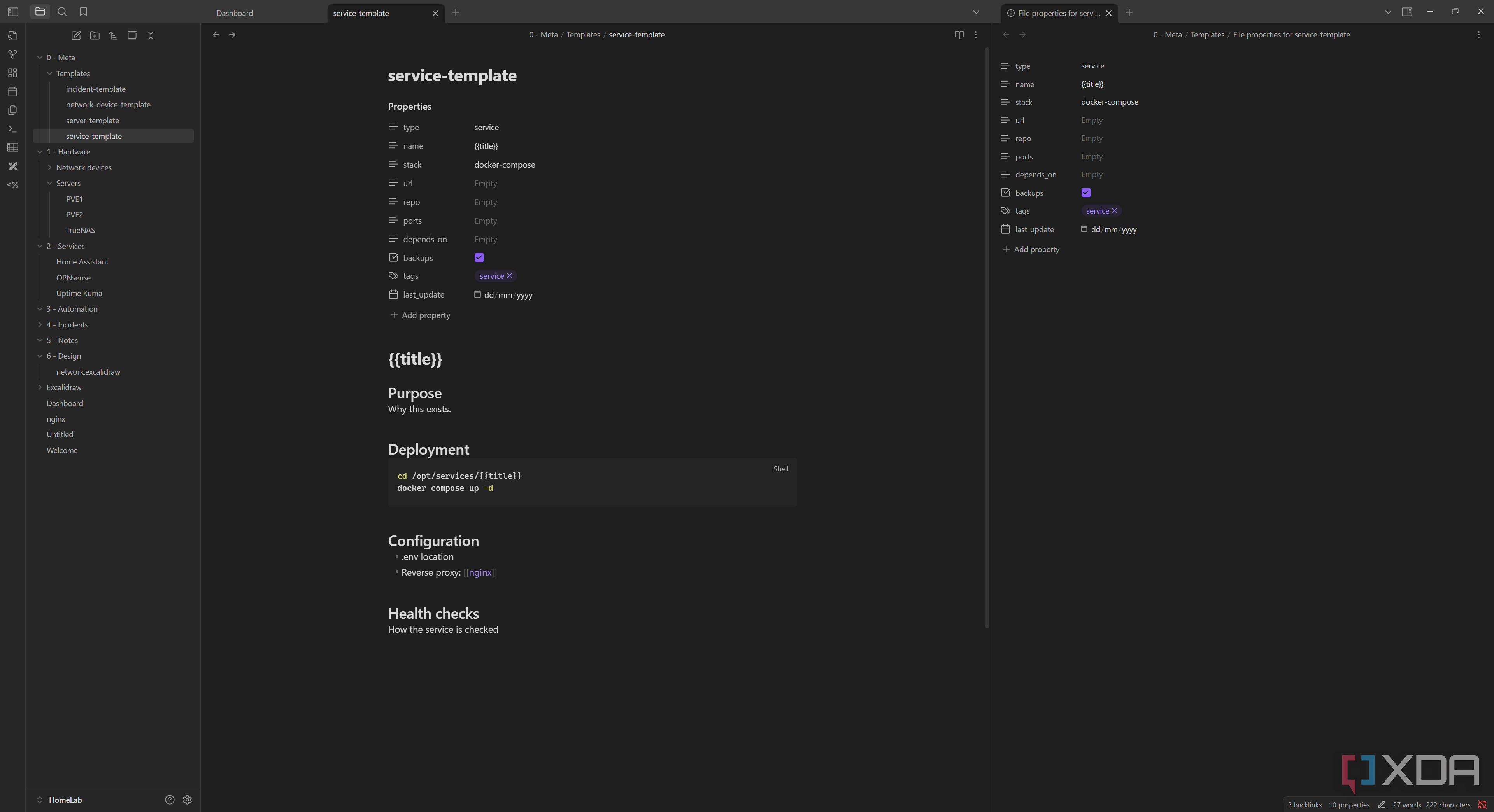 I use Obsidian to document my home lab and self-hosted services, here's how