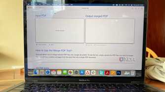 Omni Tools Merge PDF feature upload page