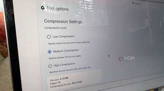 Omni Tools compress PDF feature medium compression settings
