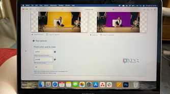 Omni Tools recolor image tool before and after changing yellow to purple