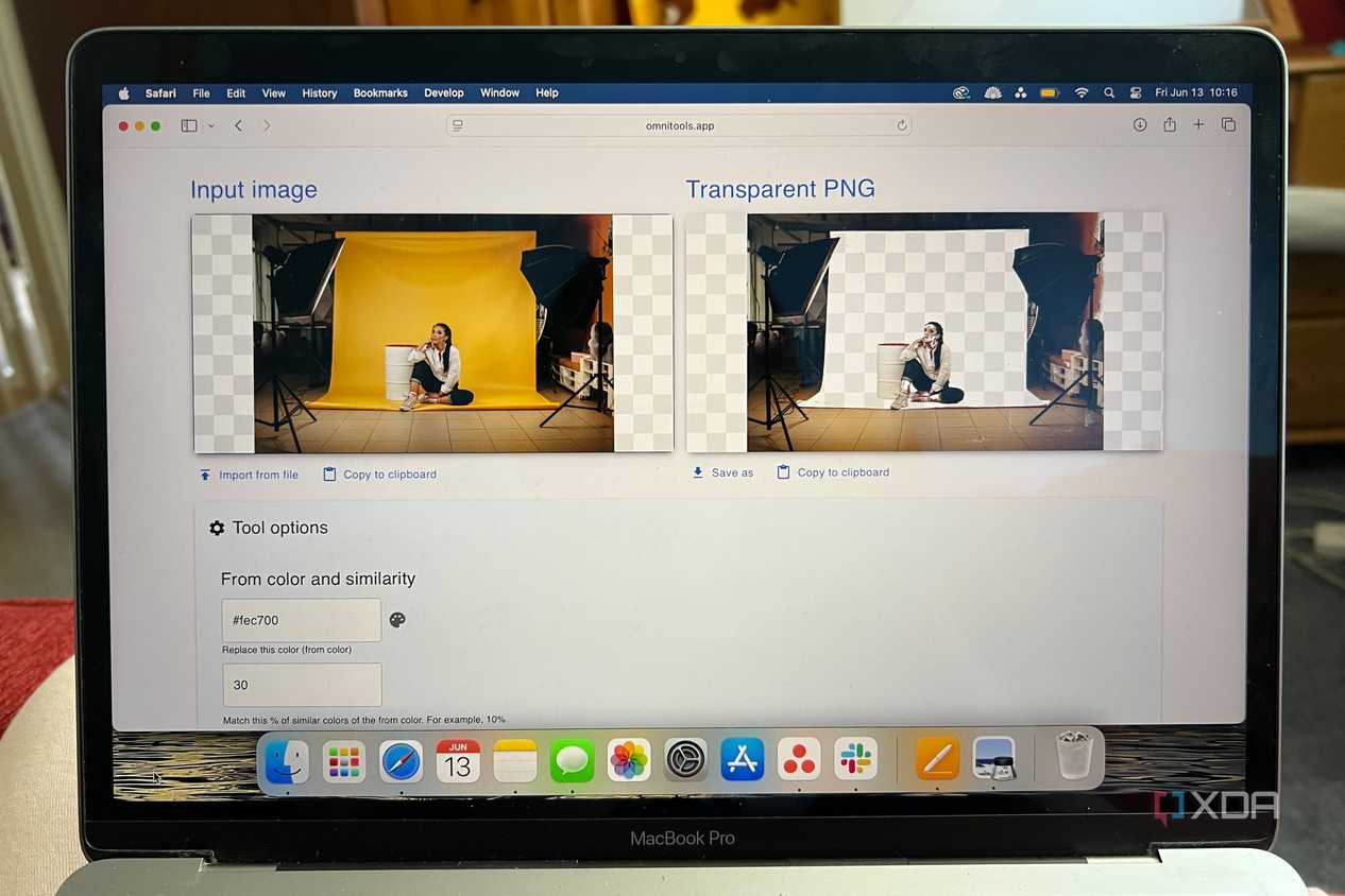 Omni Tools transparent PNG tool with before and after image