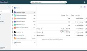 Opeing a new folder or document in OpenCloud