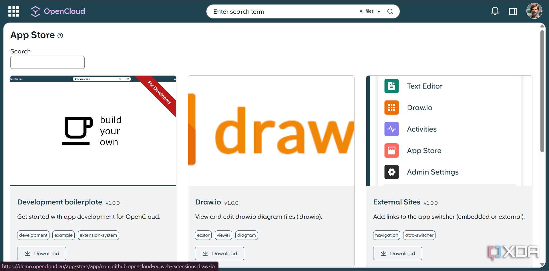 OpenCloud App Store