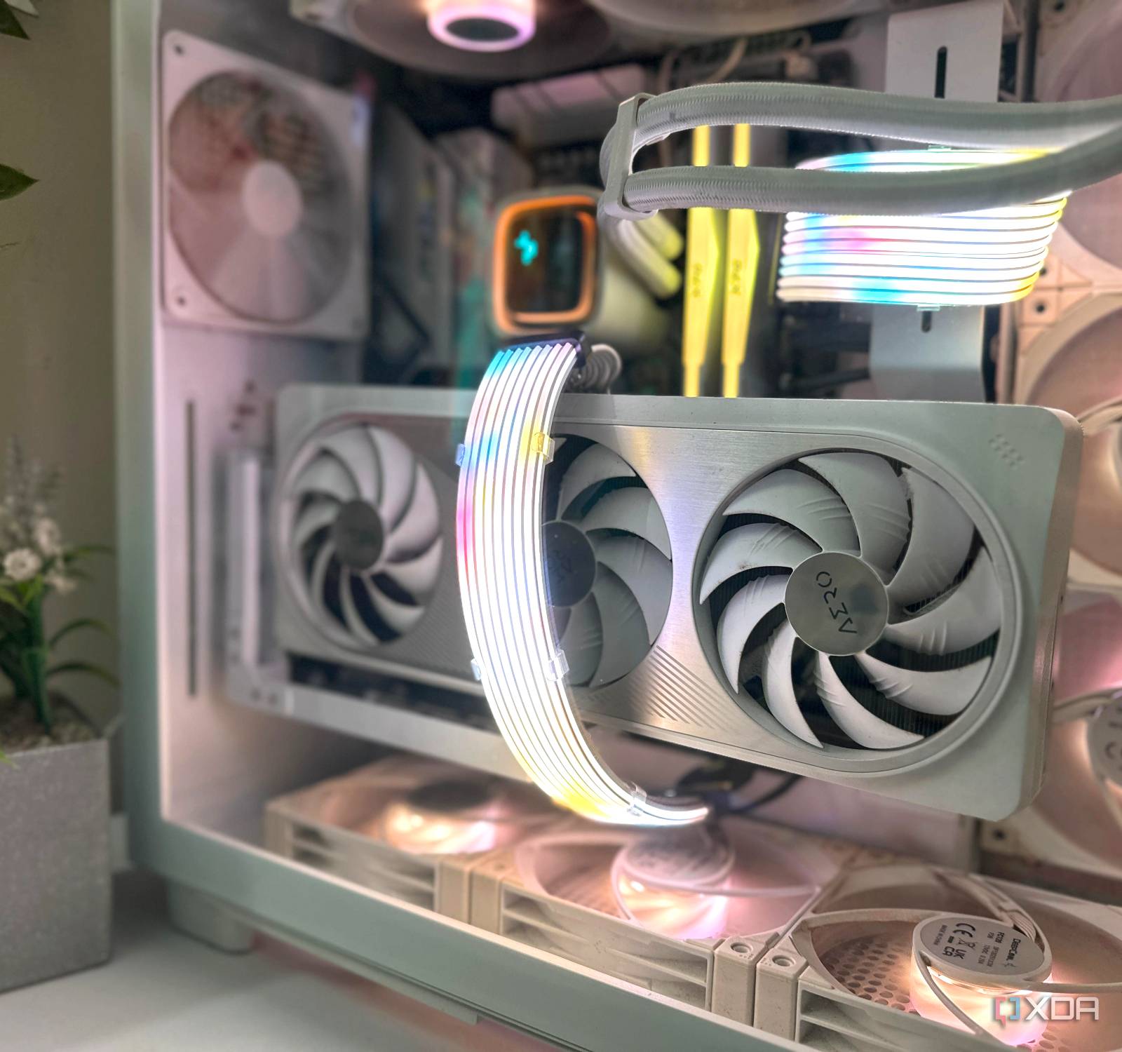 customized 5v3pin argb horizontal gpu bracket decoration ROG